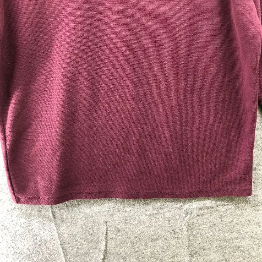 Banana Republic Crewneck Sweater Mens L Burgundy Red Cotton Blend Pullover‎